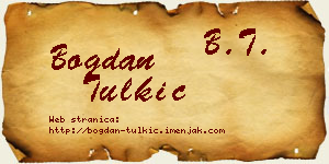Bogdan Tulkić vizit kartica